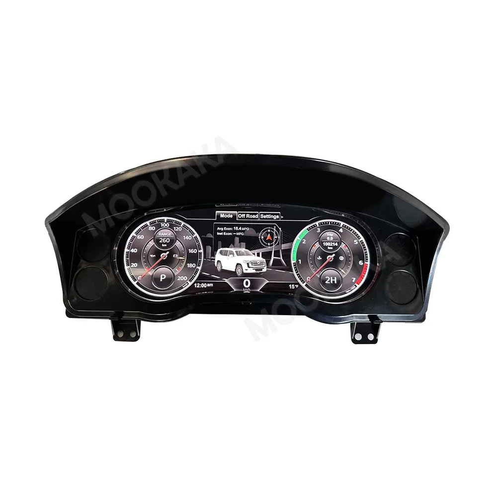

Для Toyota Land Cruiser LC200 2008-2020: Цифровая приборная панель LCD, виртуальный кокпит, многофункциональный спидометр