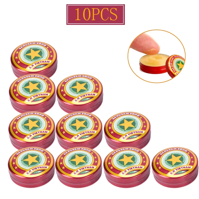 10PCS White Cooling Cream Refreshing Relief Pain Oill Effective Treat Headaches Dizziness Menthol Ointment