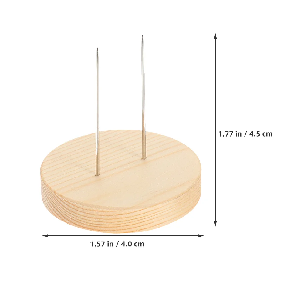 12Pcs Wooden Crochet Stand Dual Needle Stable Base Holder Clay Figures Handmade Collectibles Display Rack for Craft Store