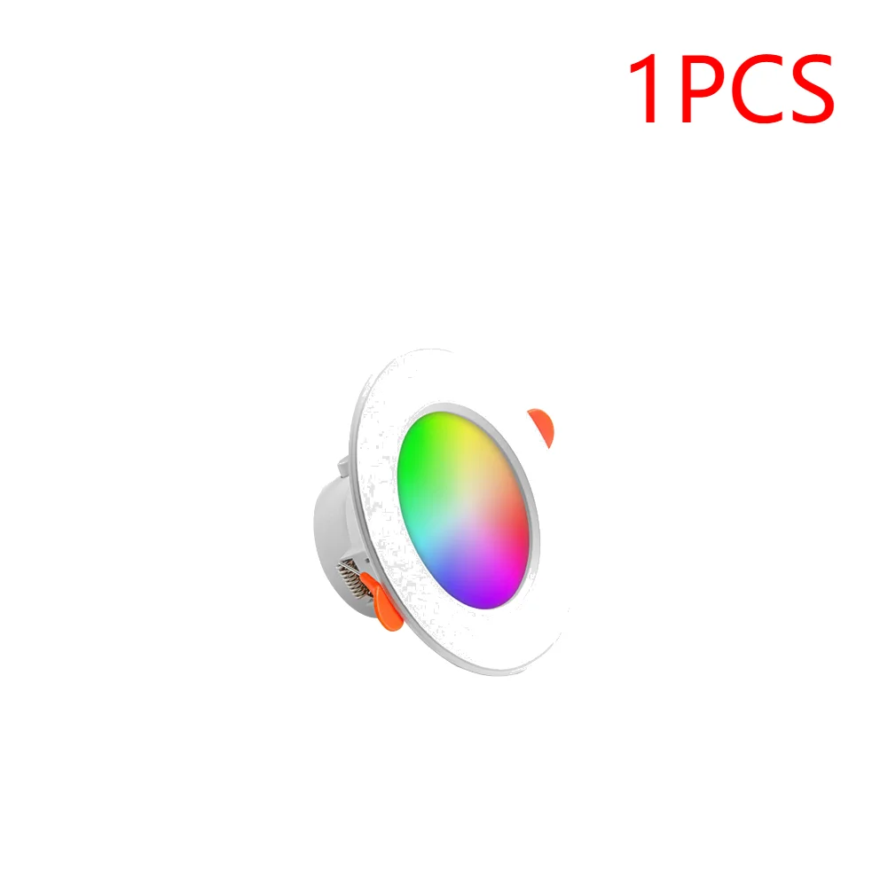 1-16PCS 10W Smart LED Downlight Bluetooth Plafondlamp RGB CCT Lamp APP Afstandsbediening Kleur veranderende licht voor Google Alexa Hom