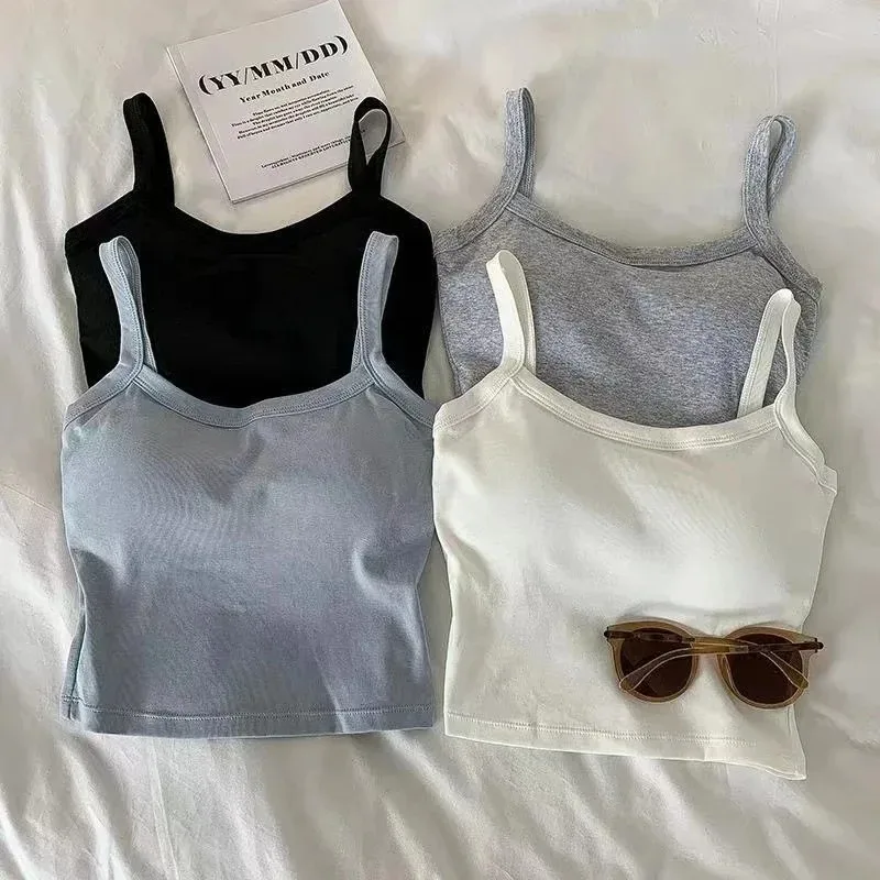 Crop Top Women  Sleeveless Tops Fashion Female Underwear Lady's Camisole Girl Basic T-shirt Vest Lingerie Bras Tube Tops Hot