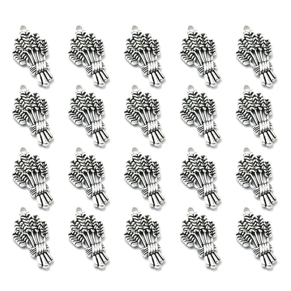 

20pcs Alloy Pendant Accessories for DIY Necklace Bracelet Earrings Making Charms Jewelry Craft Supplies Wheat Design