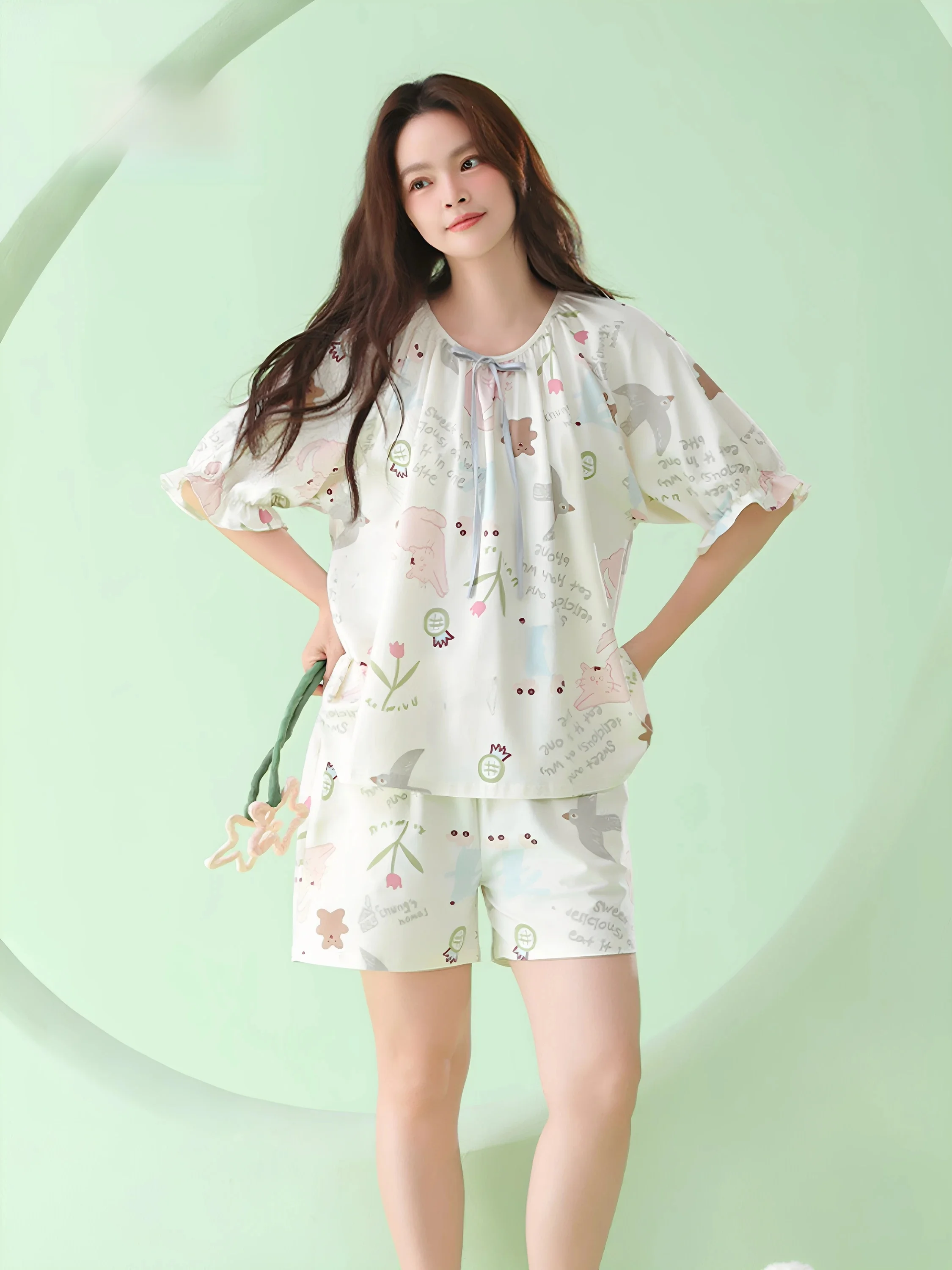 rudi-fashion-soft-cotton-women's-home-clothes-summer-short-sleeve-nightgown-ladies-loose-cartoon-l263655