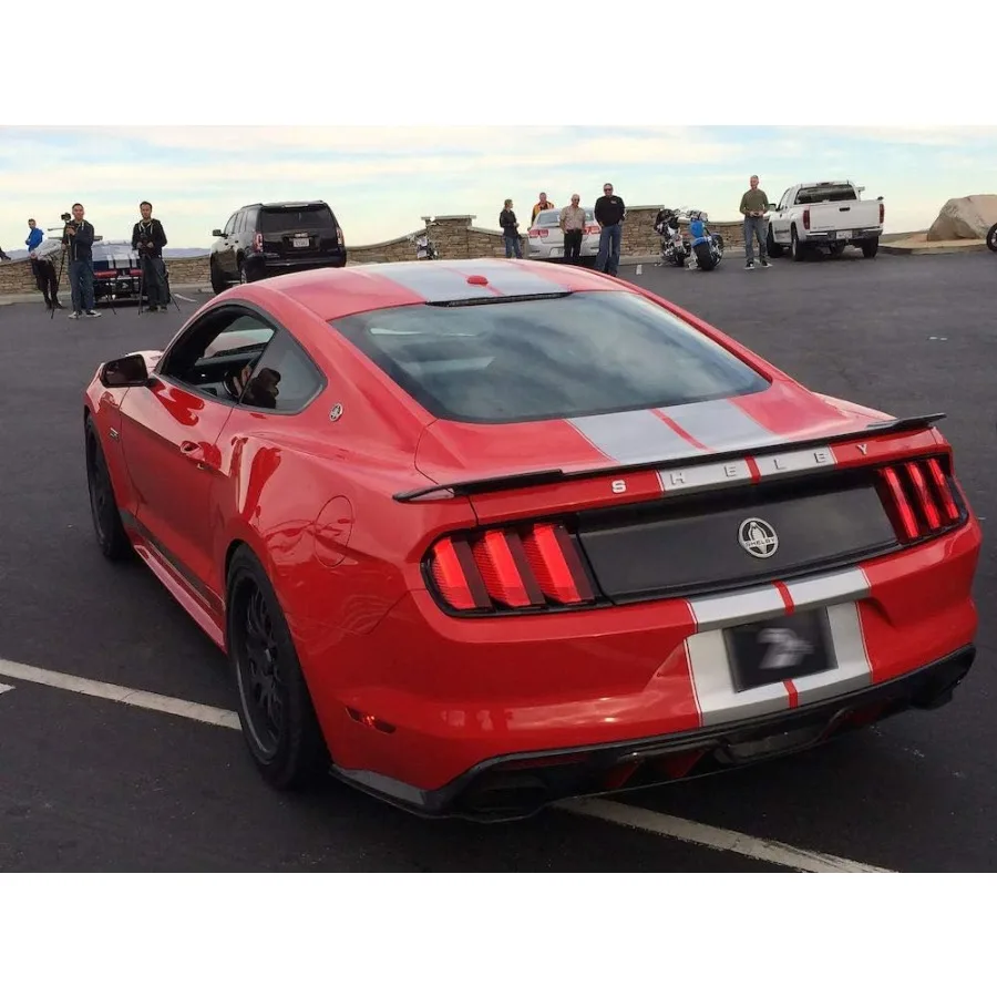 Modifystreet per ala spoiler per bagagliaio posteriore con montaggio a incasso stile Mustang GT500 15-19 - Design aerodinamico ad alte prestazioni per migliorare