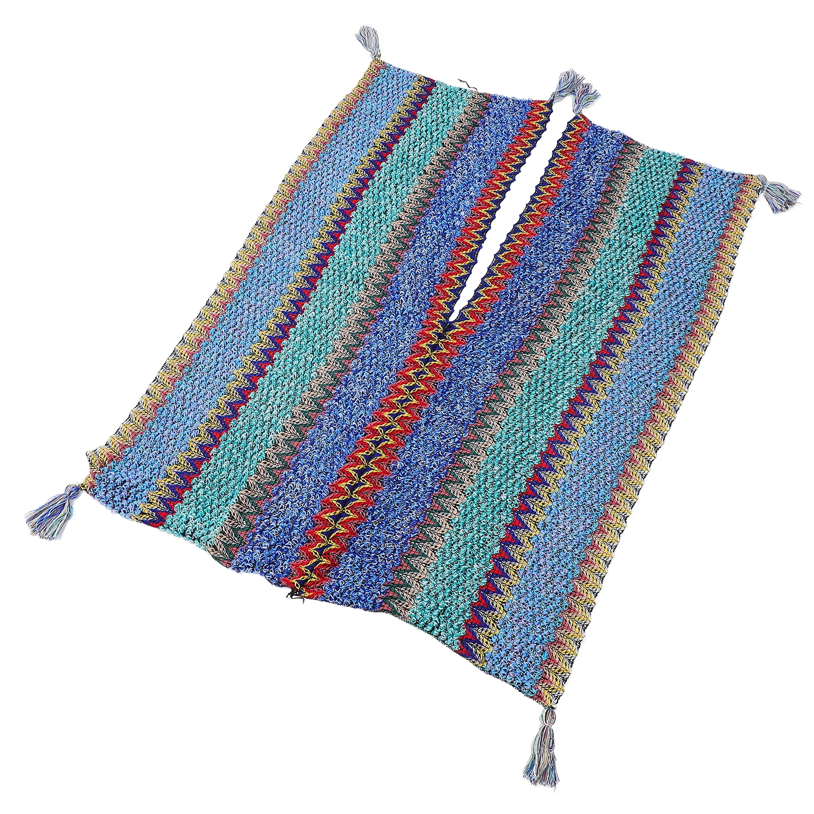 

Boho Poncho Sweater Knitted Shawl for Women Soft Material Ethnic Style Multifunctional Warm Cozy Cape Coat Fall Winter