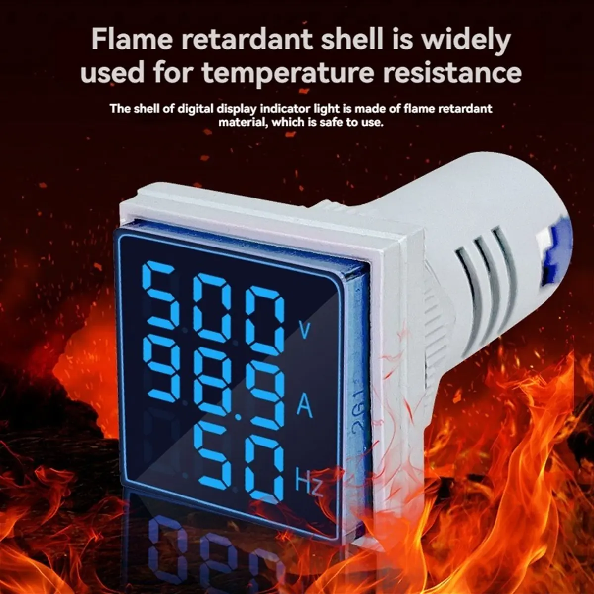 【Power Supply】 LED Digital Voltmeter Ammeter Meter AC6-500V Signal Lights Voltage Current Frequency Meter Indicator Tester Green