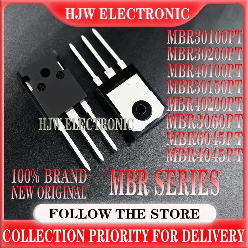 5PCS MBR3060PT MBR30100PT TO-247 MB​​R30100 30A 100V MBR30200PT MBR30200 MBR40100PT MBR30150PT MBR40200PT MBR4045PT MBR6045PT