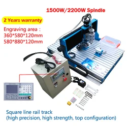 CNC 6090 USB Mach3 Offiline Control 2.2KW 4axis CNC Router 6040 Wood Carving Machine Woodworking Milling Engraver Machine 1500W