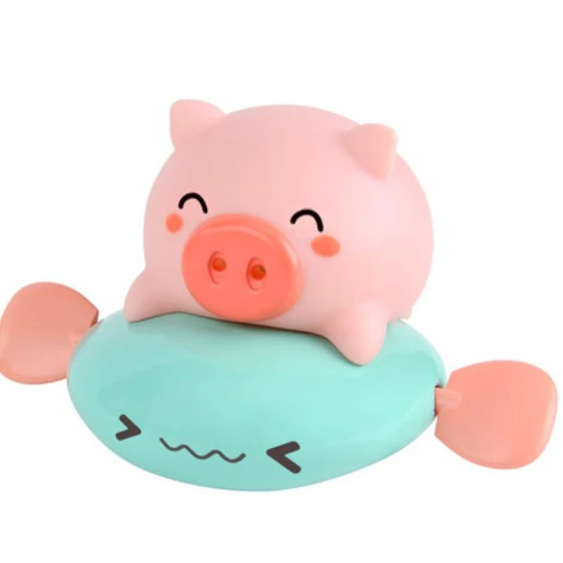 Lovely Baby Shower Toys Cute Cartoon Pig Water Spray Clockwork Toys Baby Swimming Pool Bathing Beach Toys Boy Girl Gift