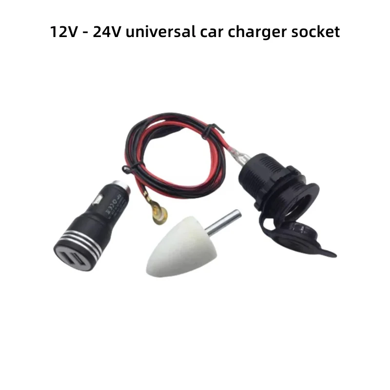 

Universal 12V-24V Car Charger Socket Vehicle Cigarette Lighter Female Connector Retrofittable Auto Charger Interface