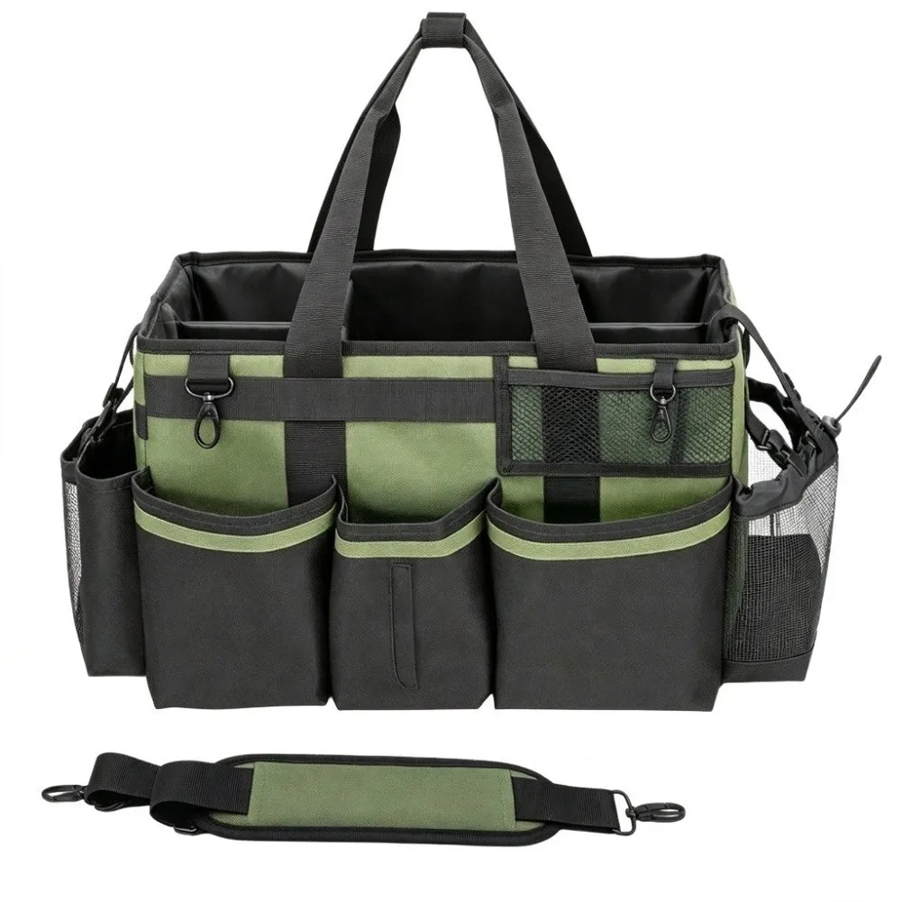 Portable Cleaning Caddy With Shoulder Strap, Multi-Use Storage Bag For Outdoor Picnics And  Pool Cleaning Tools