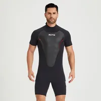 3MM Neoprene Wetsuit Men's One-piece Short Sleeve Thickened Cold Insulation Diving Suit Women's Surf Snorkel Sunscreen Swimsuit