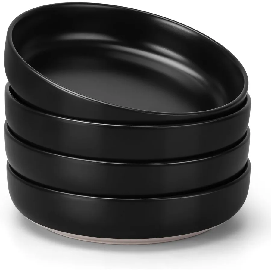 

Набор из 4 мисок для макарон, большие салатники емкостью 33 унции для домашней кухни, керамические сервировочные тарелки для супа, хлопьев, устойчивые к царапинам, широкие