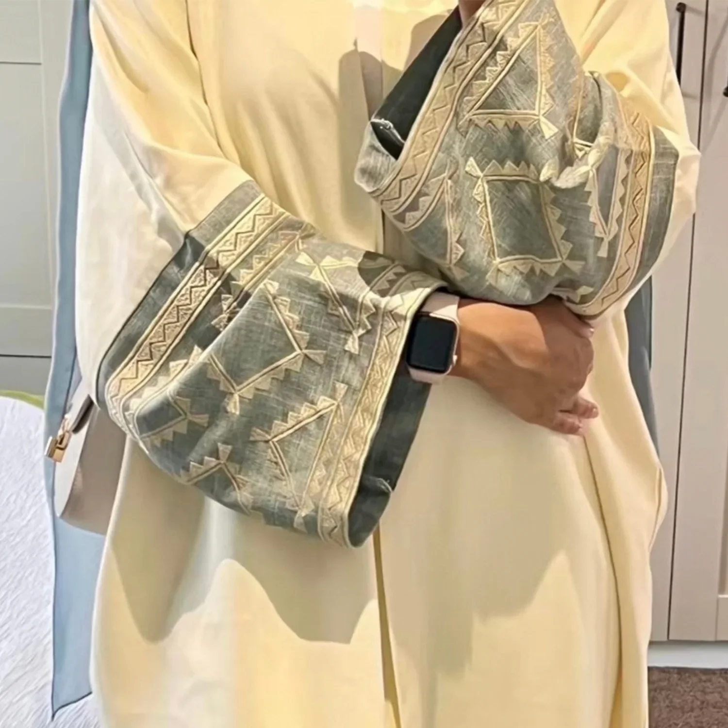 Eid Ramadan muzułmańskie kobiety haft długa sukienka kardigan kimono islamski Jalabiya dubaj Abaya kaftan Marocain Femme Kebaya Abayas