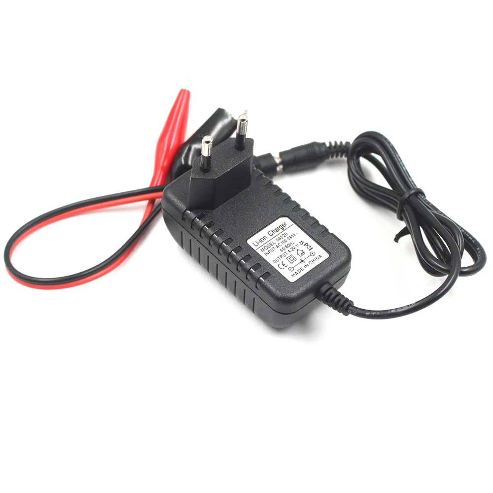 4.2V 1A 2A 2000MA DC 5.5*2.5mm Charger Li-ion Red Charging for 1 String Lithium Battery Charger