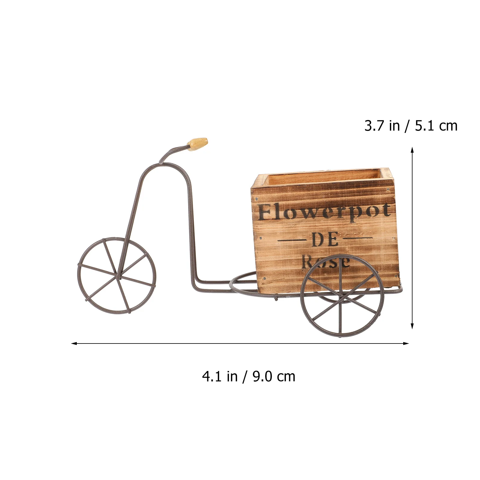 

Bicycle Flower Holder Vintage Iron Bike Plant Stand For Home Office Decor Decoration Wooden Ornament