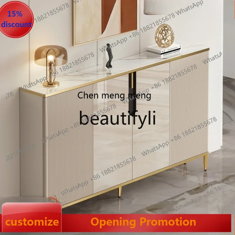 S7486 ss Sideboard Cabinet for Living Room, Wall-Mounted, Modern Minimalist Light Luxury Ultra-Thin Storage Cabinet, New Model O