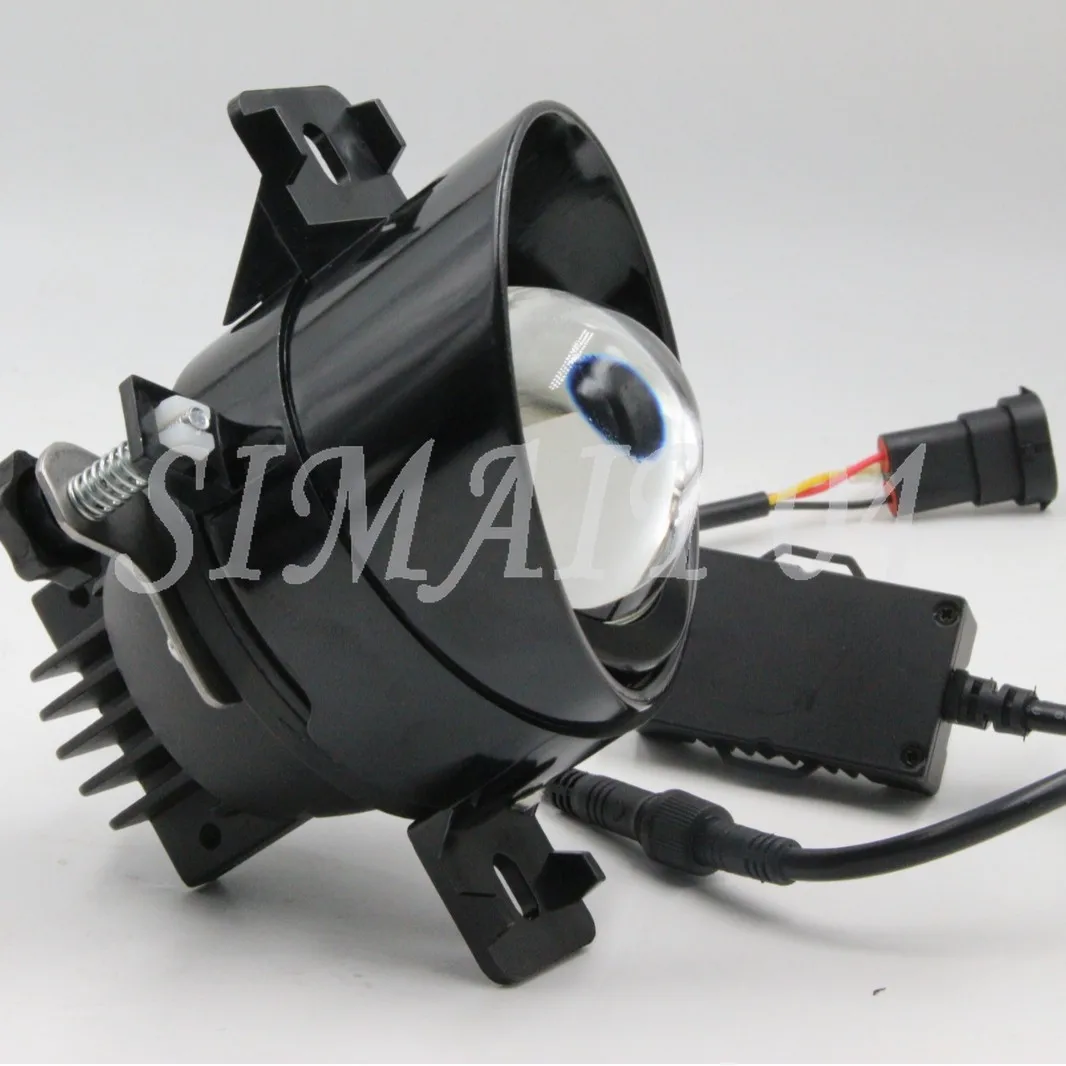 Hot-selling J1 new fog lamp double lens 3.0 inch LED fog light bulb super bright far and near integration 9-36V universal
