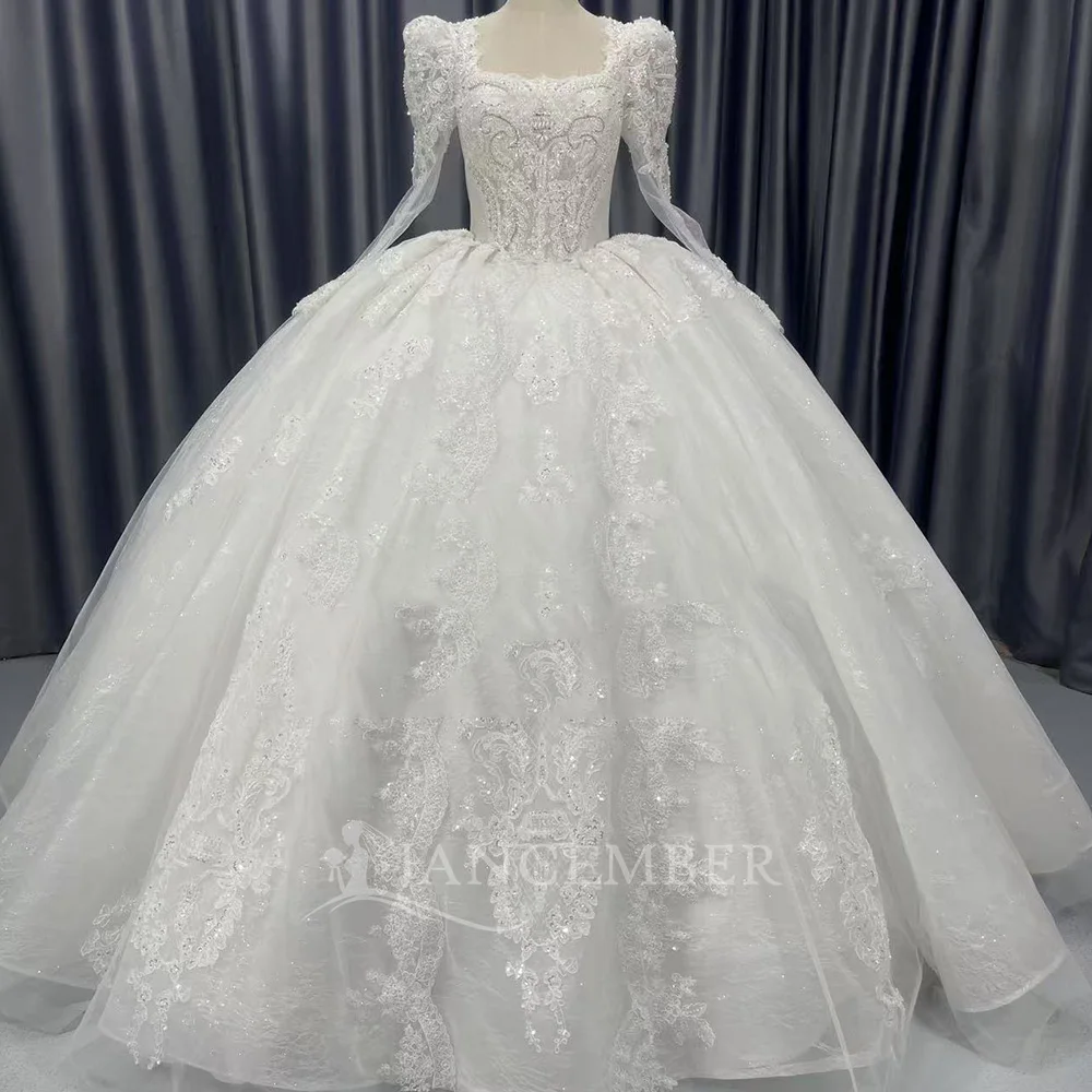 

Surprise Price Wedding Dress Bride Chapel Train Customized Long Sleeves Wedding Gown High-end Party Dresses فساتين حفل