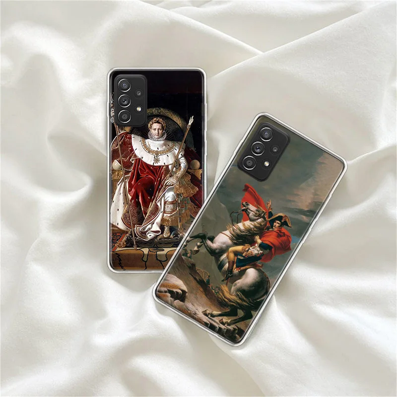 Napoleon Bonaparte Phone Case For Galaxy S23 S20 S21 FE Plus Samsung S24 S22 Ultra TPU Pattern S10 S10E S9 S8 S7 Edge Cover Soft