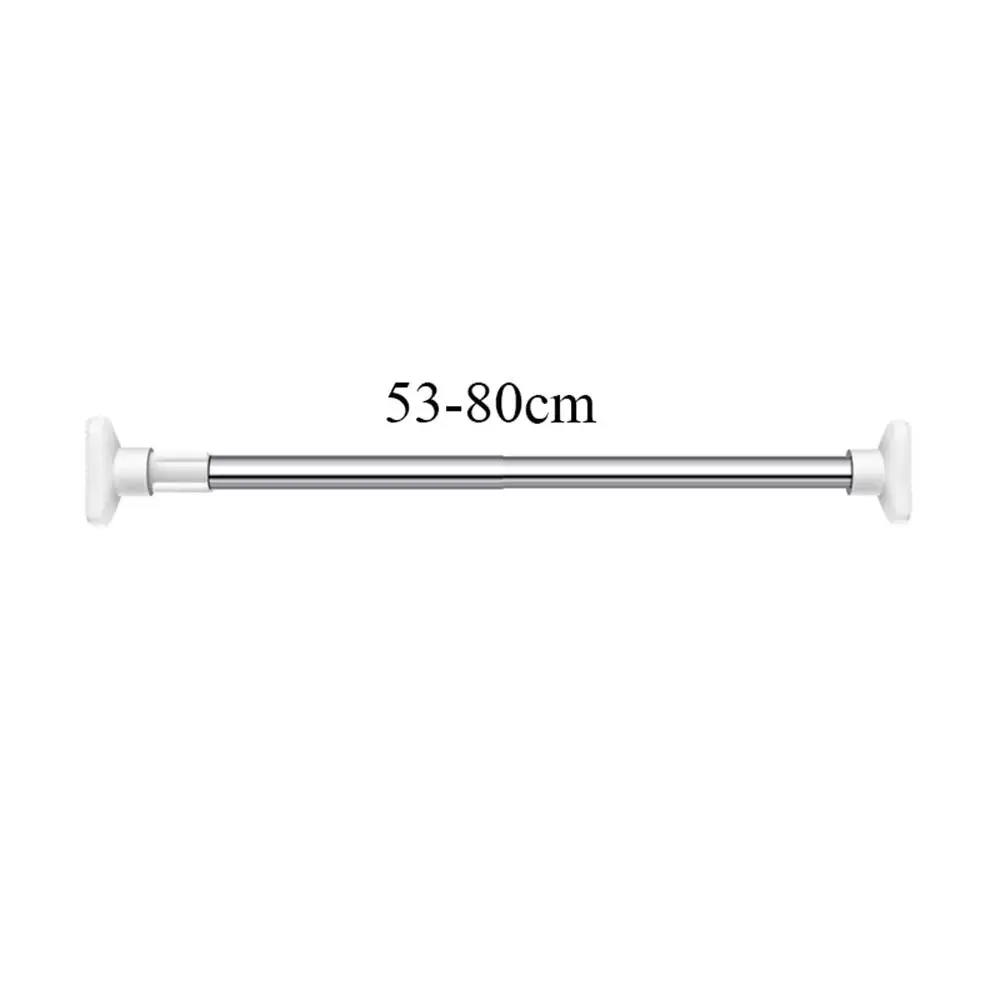 Strong Bearing Hanging No Drill Multi Purpose Clothing Rod Bracket Curtain Rail Pole Clothes Drying Hanger