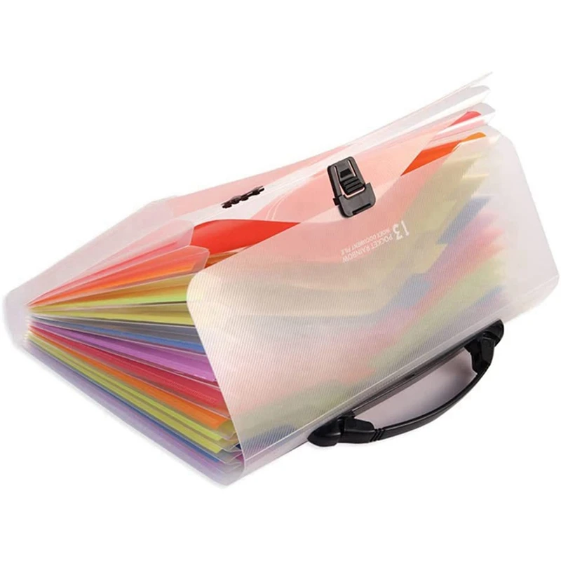 حقيبة تخزين ملفات الأكورديون ، مجلد استلام الفواتير متعدد الطبقات ، حقيبة تخزين المنتج ، 13 شبكة