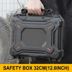 Caja de Herramientas dura, bolsa de transporte de seguridad impermeable, Maleta de herramientas portátil de PU, bolsa de almacenamiento de pistola militar y almohadillas de espuma