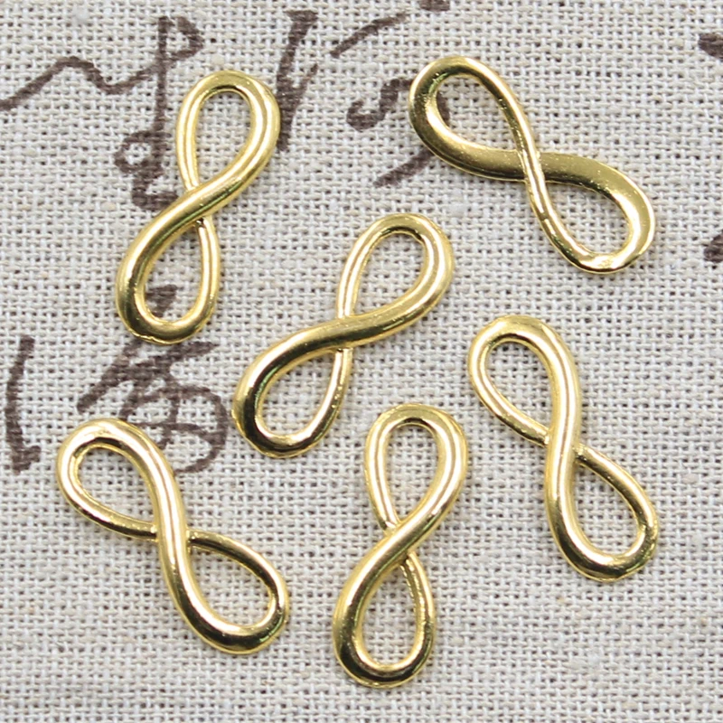 50pcs Charms Infinity Symbol Connectors 23x8mm Antique Bronze Silver Color Plated Pendants Making DIY Handmade Tibetan Jewelry