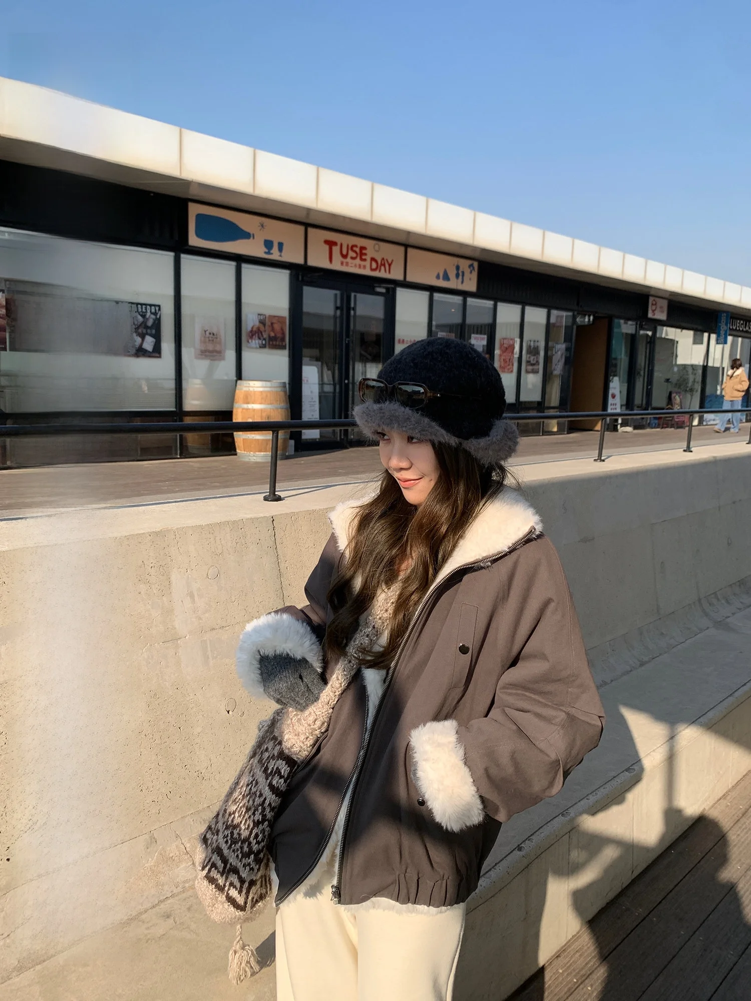 

Парка Aeronline с двусторонним мехом из овчины, утепленная зимняя верхняя одежда, повседневное женское короткое пальто из полиэфирного волокна с длинными рукавами