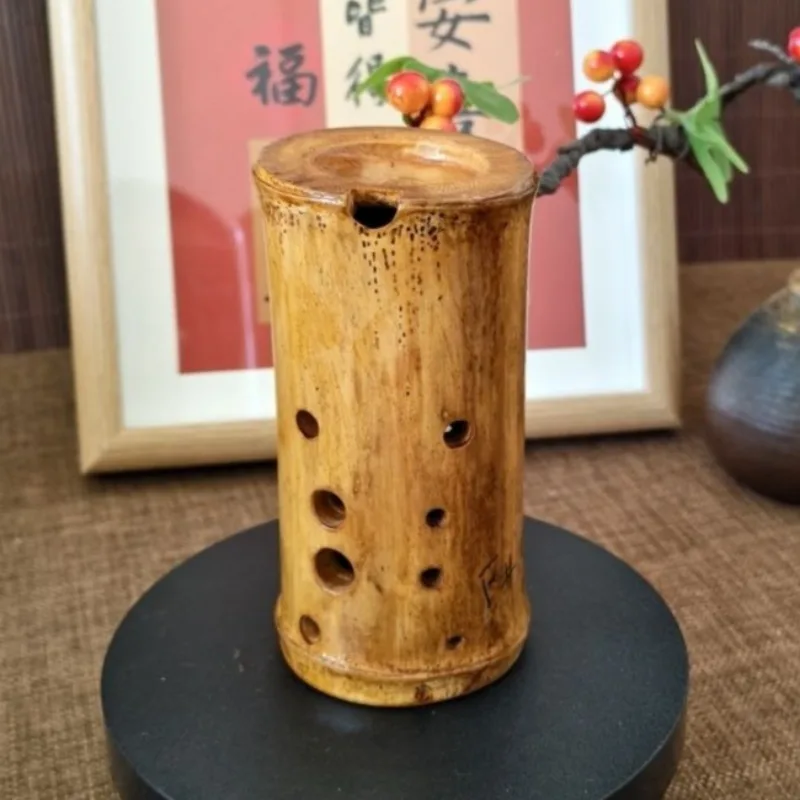 

Bamboo Xun 10 Holes Handmade Xun Beginner Portable Mini Ocarina Traditional Classical Xuns Professional Performance Practice