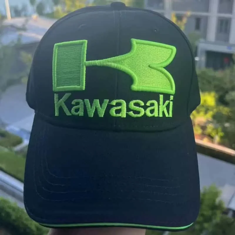 

Новая мотоциклетная бейсбольная кепка Kawasaki, гоночная команда, спорт на открытом воздухе, Hardtop, шляпа с утиным языком, мужской солнцезащитный козырек, аксессуары для мотоциклов