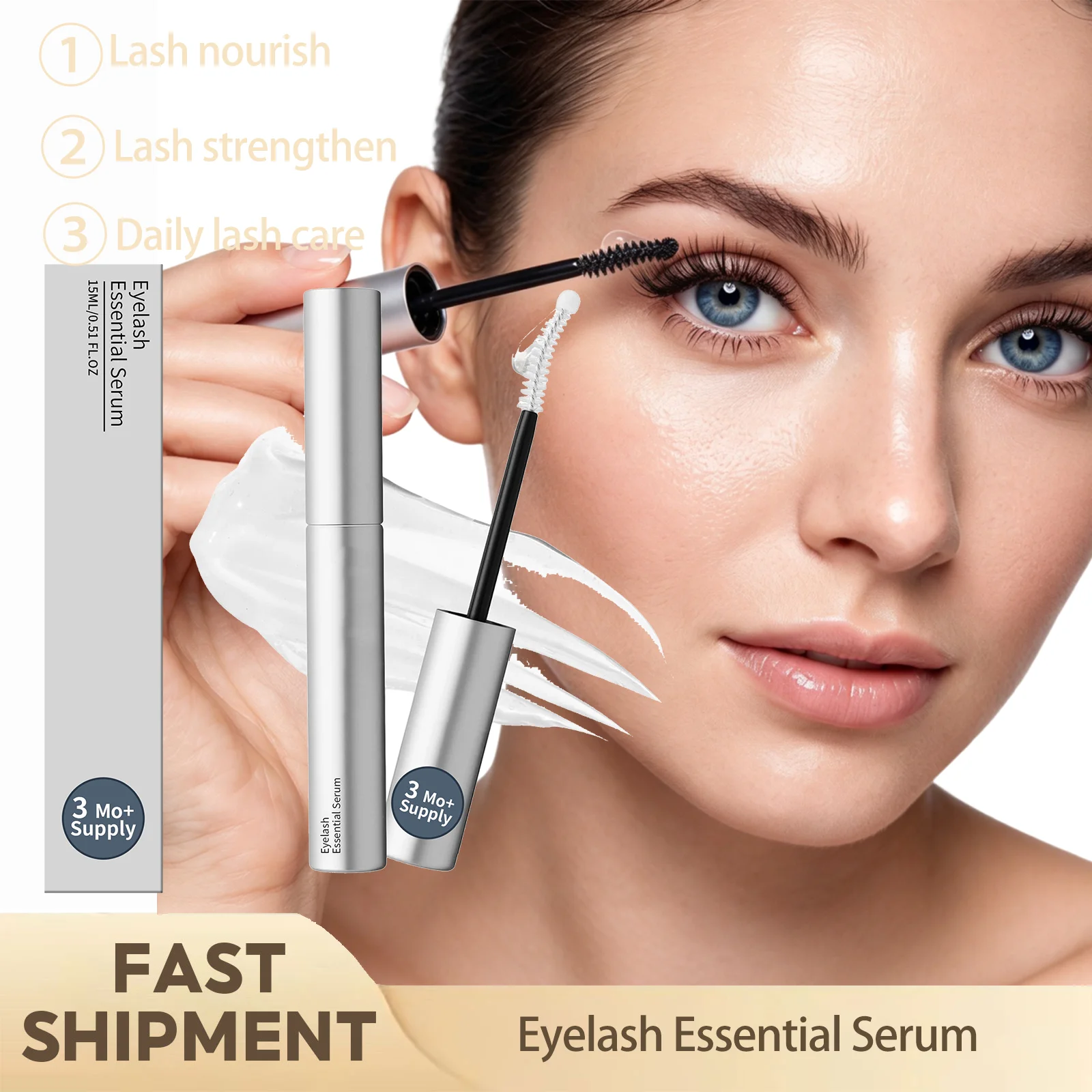 Eyelash Essential Serum Gentle Nourishing Lash Care Help Strengthen Weak Eyelashes Reduce Lash Shedding Improve Dry Fragile