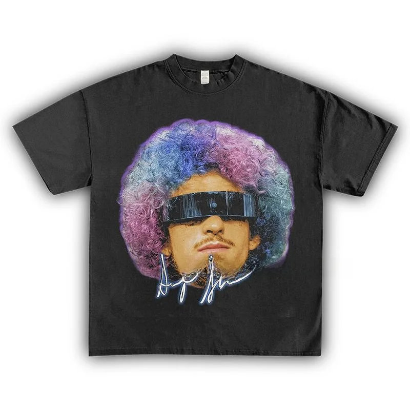 

Homage Tees Heavyweight Boxing Fight American Retro Print ort Sve T-irt Loose Fit Youthful Trend Summer Antimicrobial