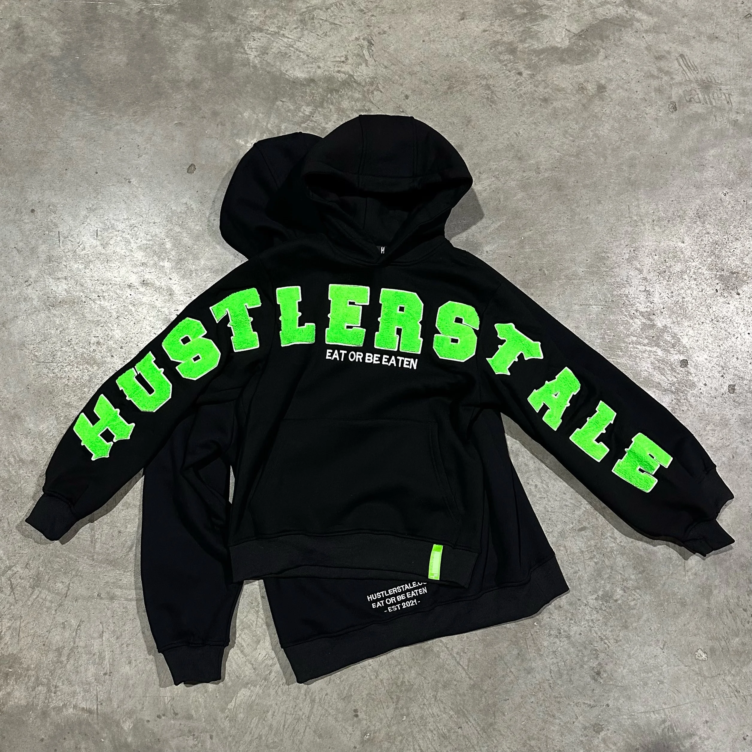 High Street Fashion Embroidery Letter Casual Loose Hoodie Men Street Hip-hop Streetwear Oversized Sweatshirt Women Clothing