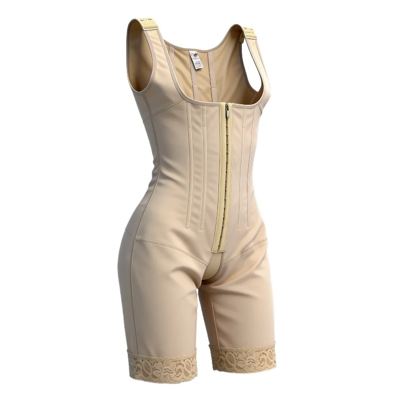 

Послеродовой корректирующий боди-комбинезон с утяжкой живота и подтяжкой ягодиц, с открытой промежностью, моделирующий фигуру «песочные часы», с ремнями-корсетами