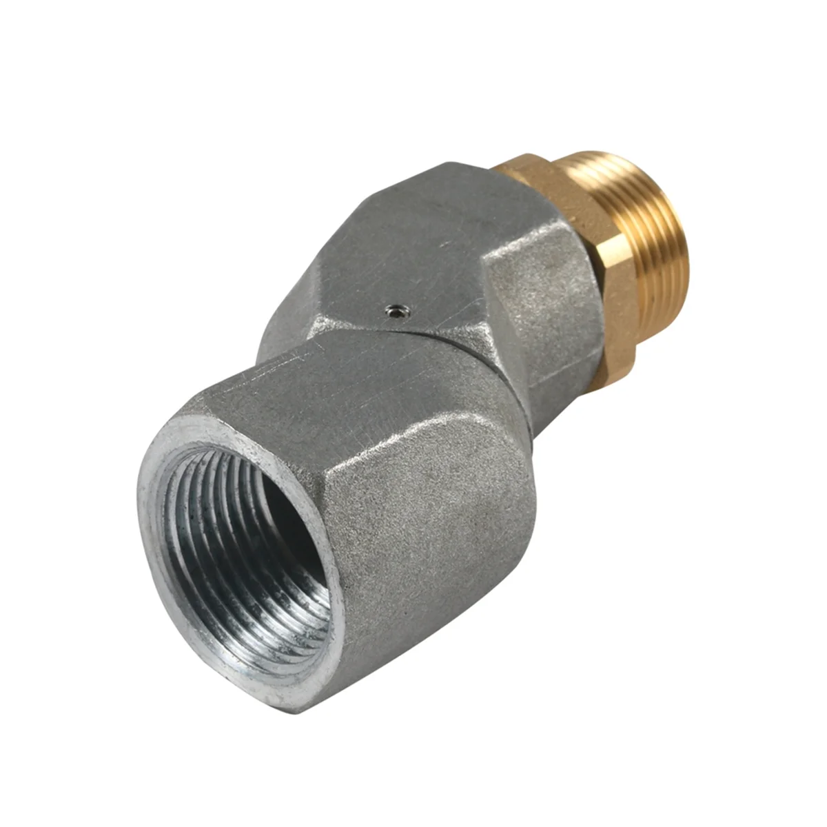 A67F-1Inch NPT Fuel Transfer Hose Swivel 360 Rotating Connector for Fuel Nozzle Multi Plane Swivel 2PCS
