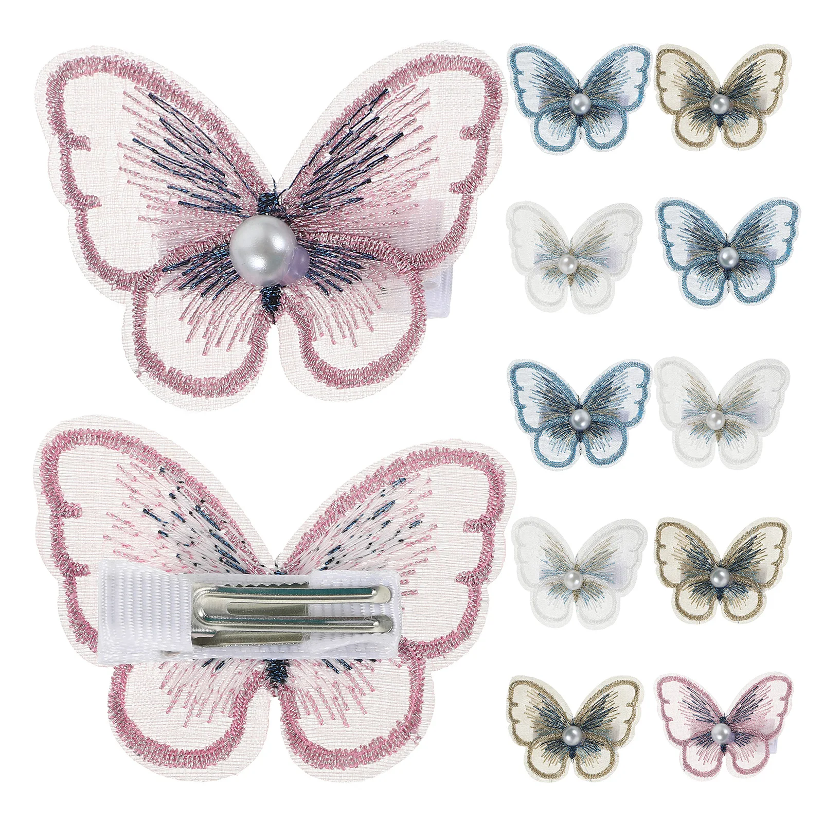 

12 Pcs Retro Butterfly Hair Clips Vintage Wedding Accessories Elegant Women Barrettes Fashion Hair Decoration Gifts