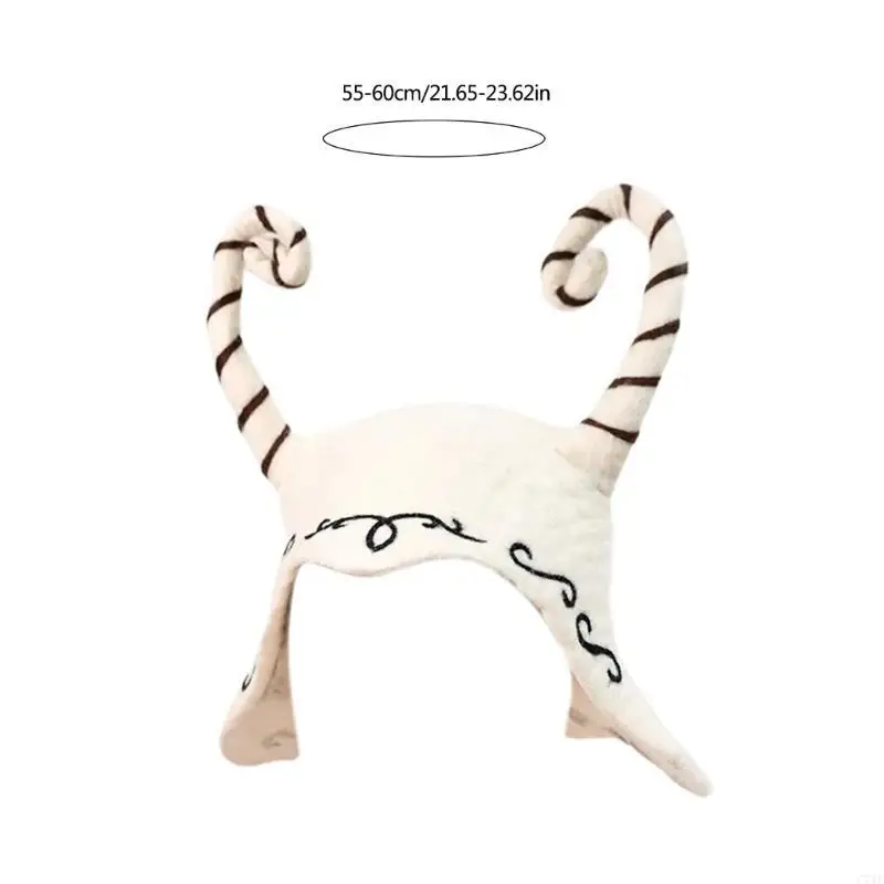 C71F قبعة الدب ثلاثية الأبعاد لزينة حفلات الهالوين ملحقات القرن ثلاثي الأبعاد الجديد