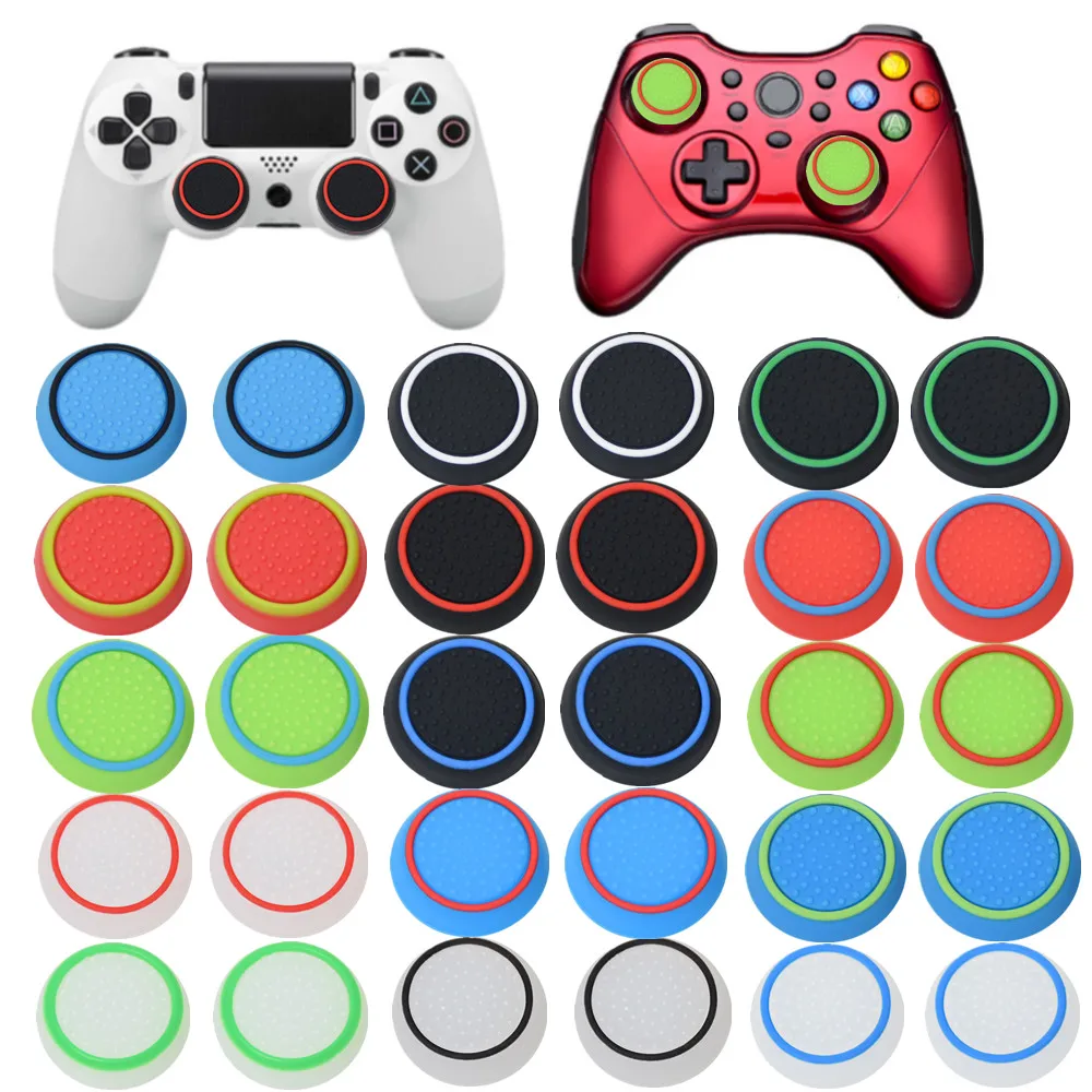 2pcs Thumb Stick Cap Cover For PS5 PS4 PS4 Pro Switch Pro Xbox Series X/S 360 E One Controller Joystick Silicone Protective Caps