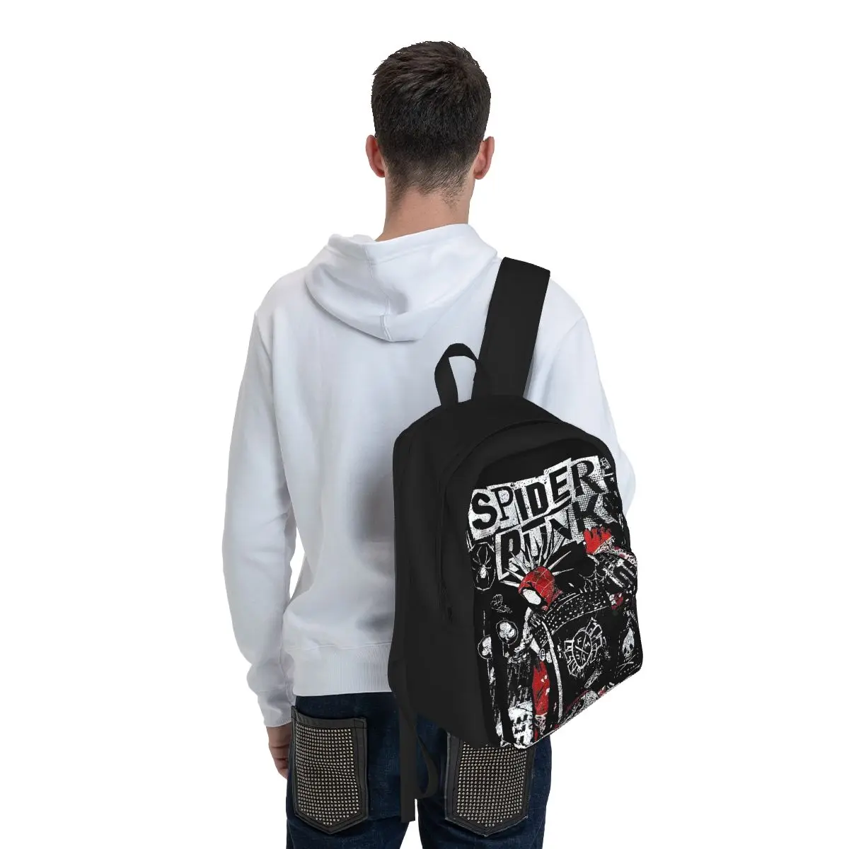 Spider Punk Spiderman Women Backpack Mochila 3D Print Trend Children School Bag into the Spiderverse Laptop Kids Shoulder Bag