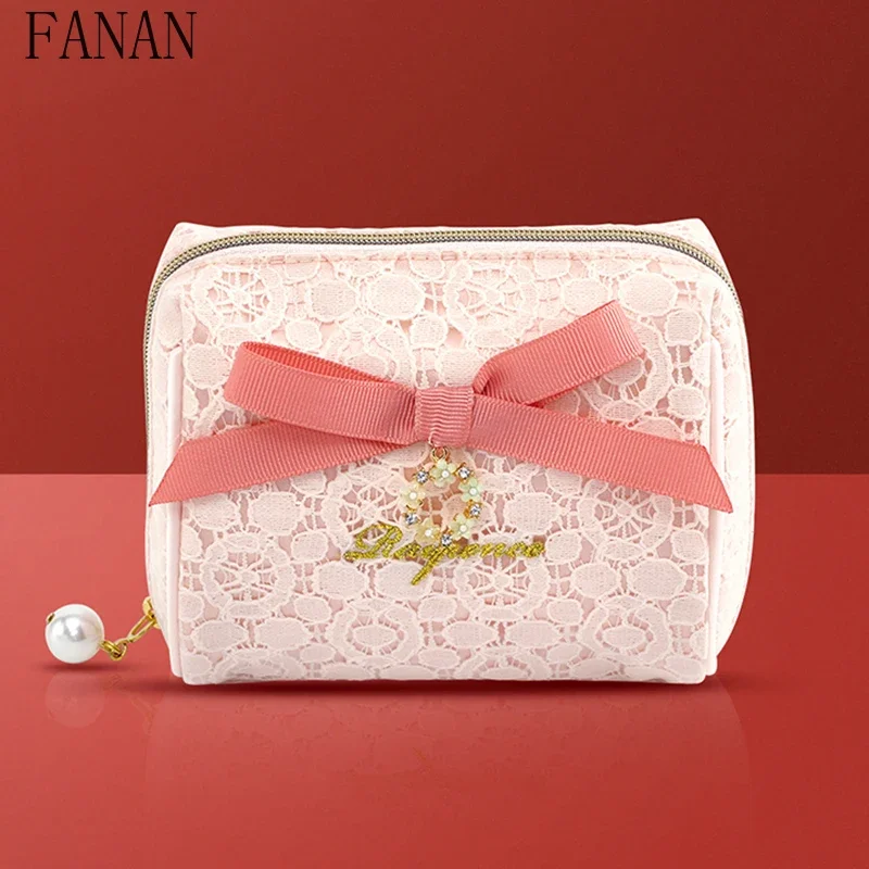 

Japanese Style Cute Square Bag Large Capacity Portable Portable Women's Cosmetic Bags Storages Mall Mini Make Up Box Fashion