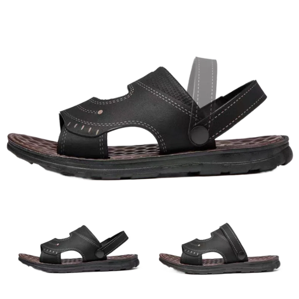 موضة المفتوحة تو الشرائح الصنادل الرجال المضادة للانزلاق بحر الكاحل أبازيم النعال سميكة سوليد الأحذية الذكور منصة النعال الصيف