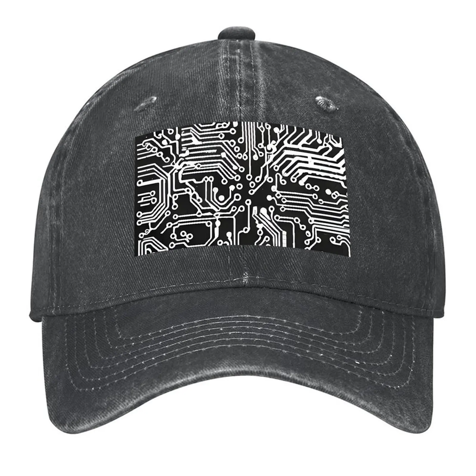 

Black Circuit Board Baseball Cap Winter hat luxury caps Luxury Man Hat New In Hat Golf Women Men's