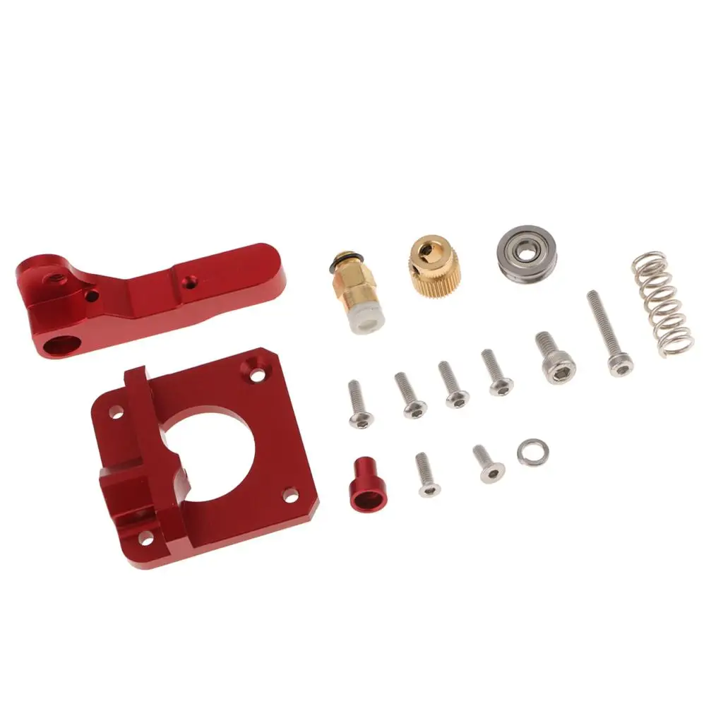 3D Printer MK8 Extruder Left Hand Aluminum Drive Feed Kit Metal Upgrade for 1.75mm Filament Use