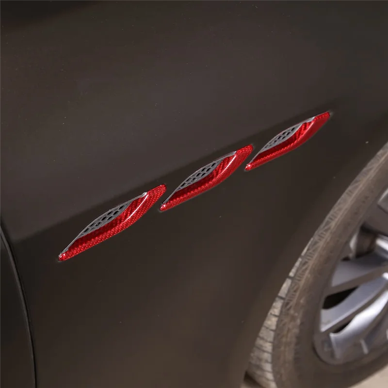 

For Maserati Ghibli 2014-2022 Dry Carbon Fiber Car Side Air Vent Fender Cover Trim Sticker Accessories