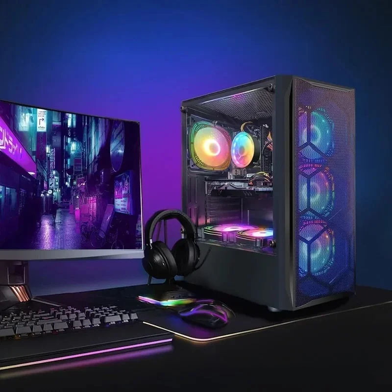 PC Desktop Gaming HOME.HOME, Radeon RX 580 8G GDDR5, Core i7 hingga 3.9G, RAM 16G, SSD 1T