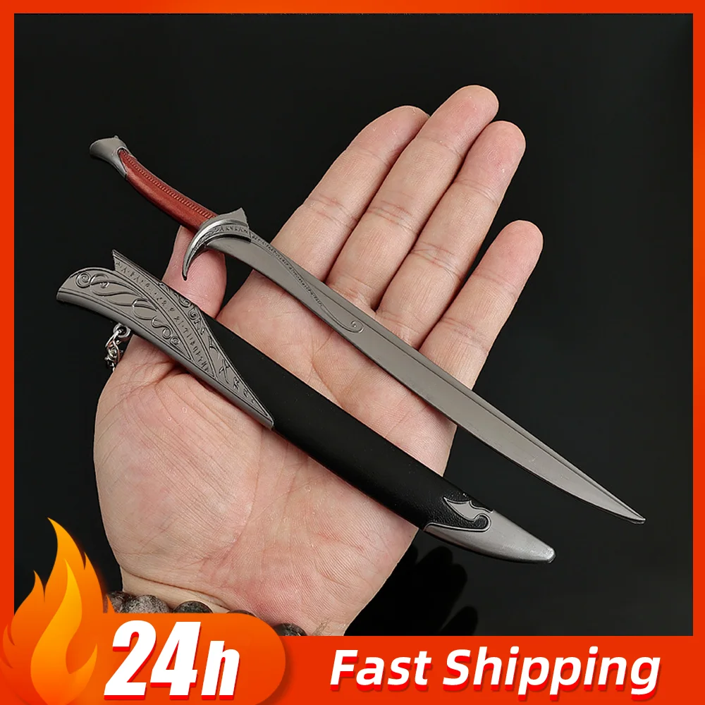 22 cm Ring König Beast Bites Das Schwert Waffe Nahkampf Messer Spiel Peripherie Metall Waffe Modell Samurai Schwert Geschenke Spielzeug für Jungen