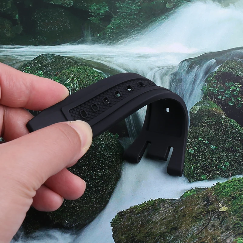 Compatible for Invicta 32mm Watch Strap Black Soft Silicone Rubber Replacement Band Sport Fitness Diving Watch Men's Wristband - view 3