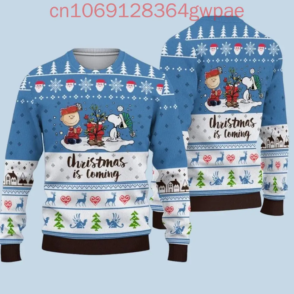 Pinda Snoopy Lelijke trui Heren Dames 3D-trui Tops Snoopy Charlie Lelijke kersttrui Anime Kerstcadeaus Kersttrui