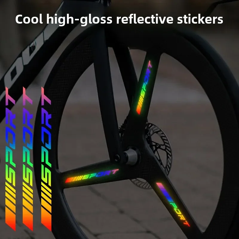 

4PCS SPORT Luminous Sticker For On bicycle Car Motorcycle Vinyl 3D Stickers Motorcycle Vinyl 3D Stickers And Decals Stickers
